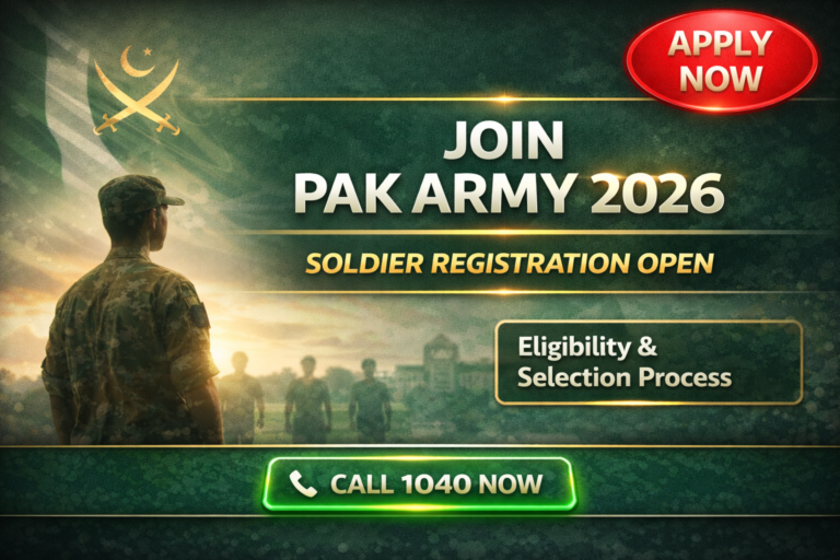 Join Pak Army as Soldier 2026 – Eligibility & Selection Process