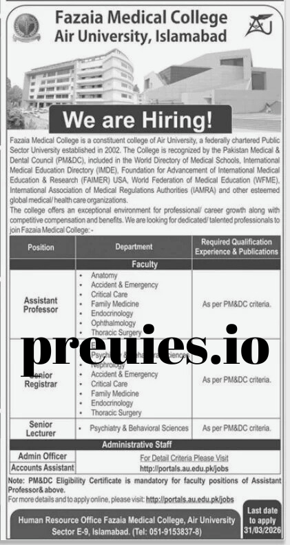 Air University Jobs March 2026