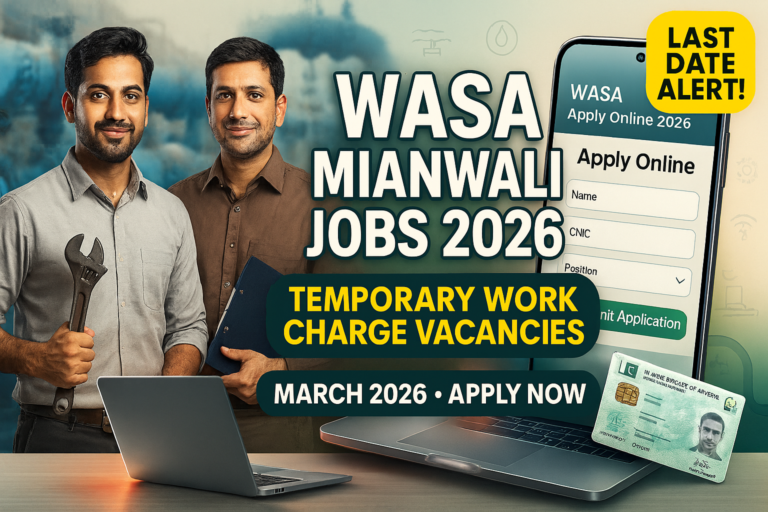 WASA Mianwali Jobs March 2026 – Apply for Temporary Work Charge Vacancies